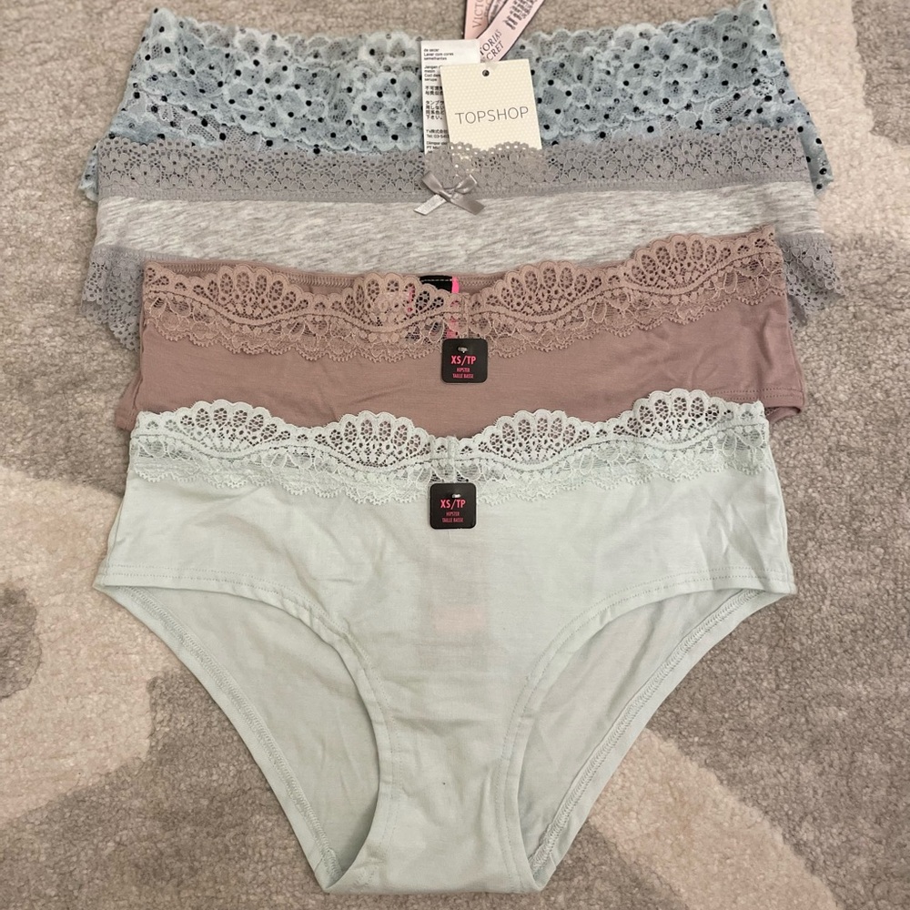 BNWT 4 Pack Topshop, Victoria Secret, La SENZA Underwear/Panties